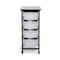 Luxor Mobile Bin Storage Unit - Single Row with Large Clear Bins MBS-SR-4L-CL - alternate 2
